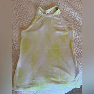 Yellow Tie Dye Incredibly Soft Old Navy Active Racerback Tank Top - Size Small